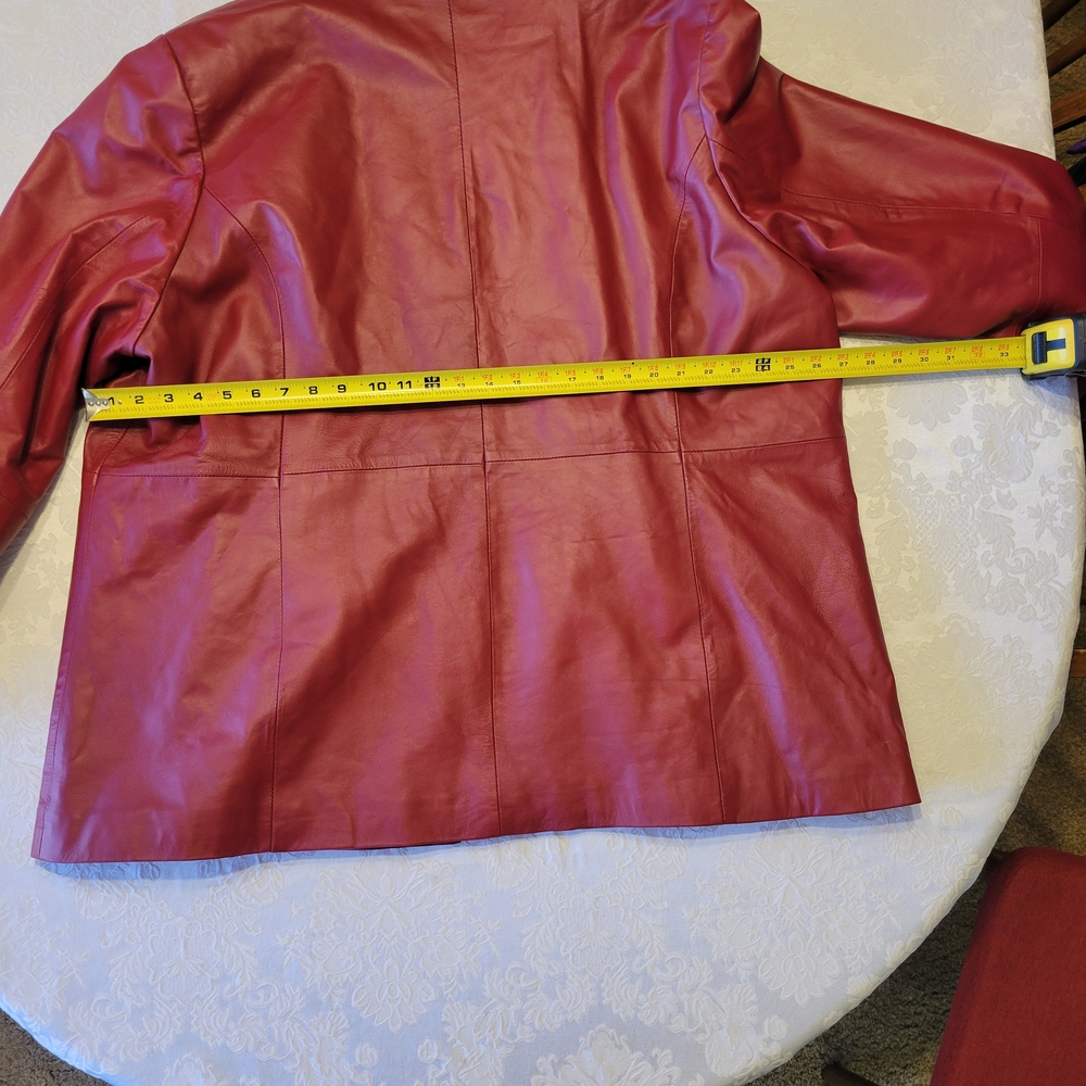 Midnight Velvet Ruby Leather Jacket - image 4